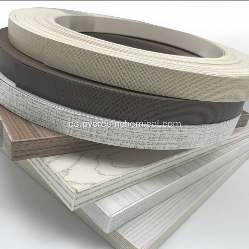 Bandas de borde de PVC de 0,4 * 22 mm para muebles para el hogar